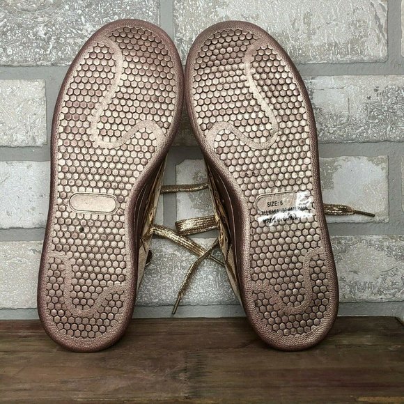 Qupid Metallic Rose Gold Shiny Women's Shoes Sz 6 - Picture 8 of 9